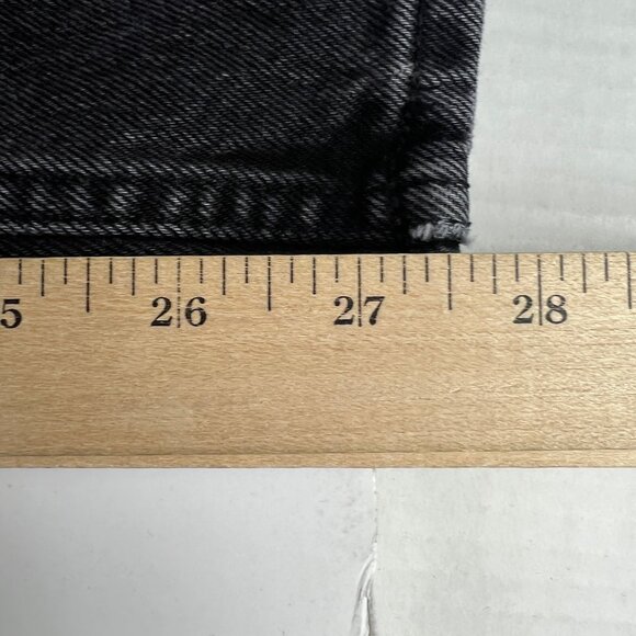 Abercrombie Fitch Jeans Womens 28x27* 90s Straight High Rise Black Denim Tag 27S - Picture 12 of 16